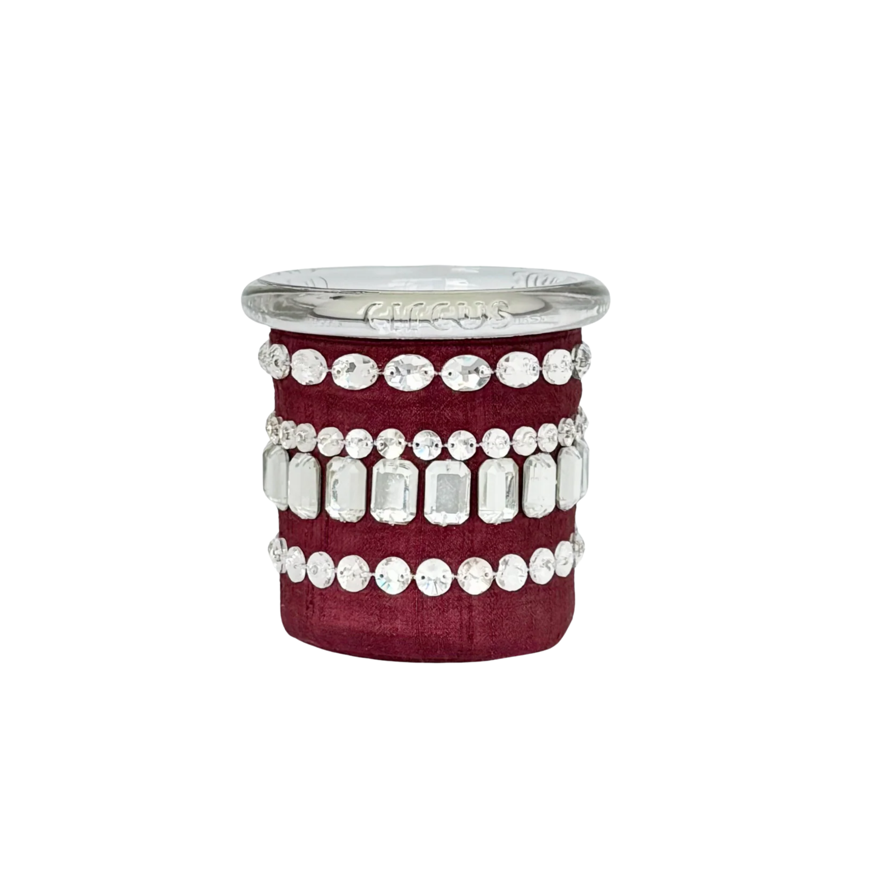 Crystal Fetish Burgundy Candle