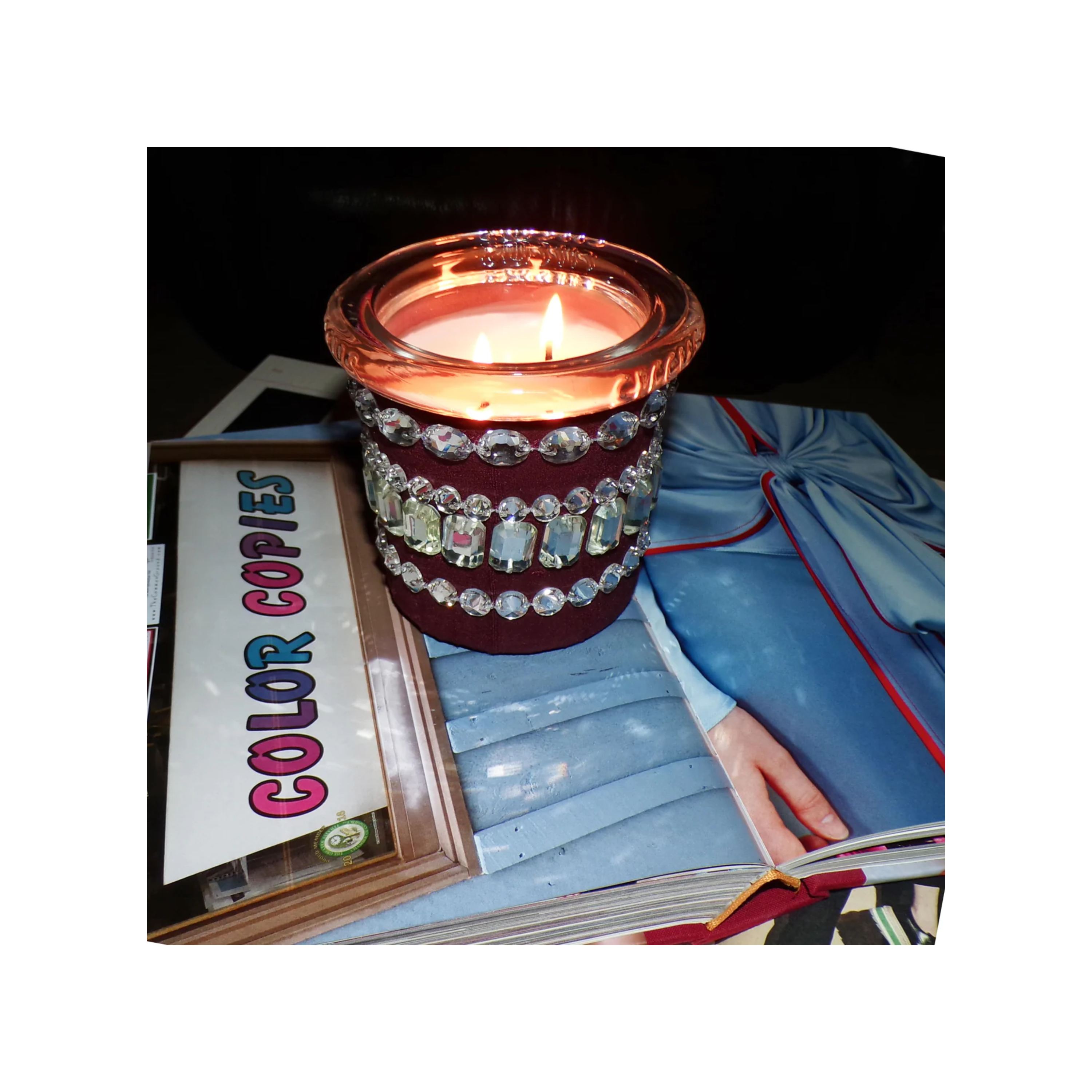 Crystal Fetish Burgundy Candle