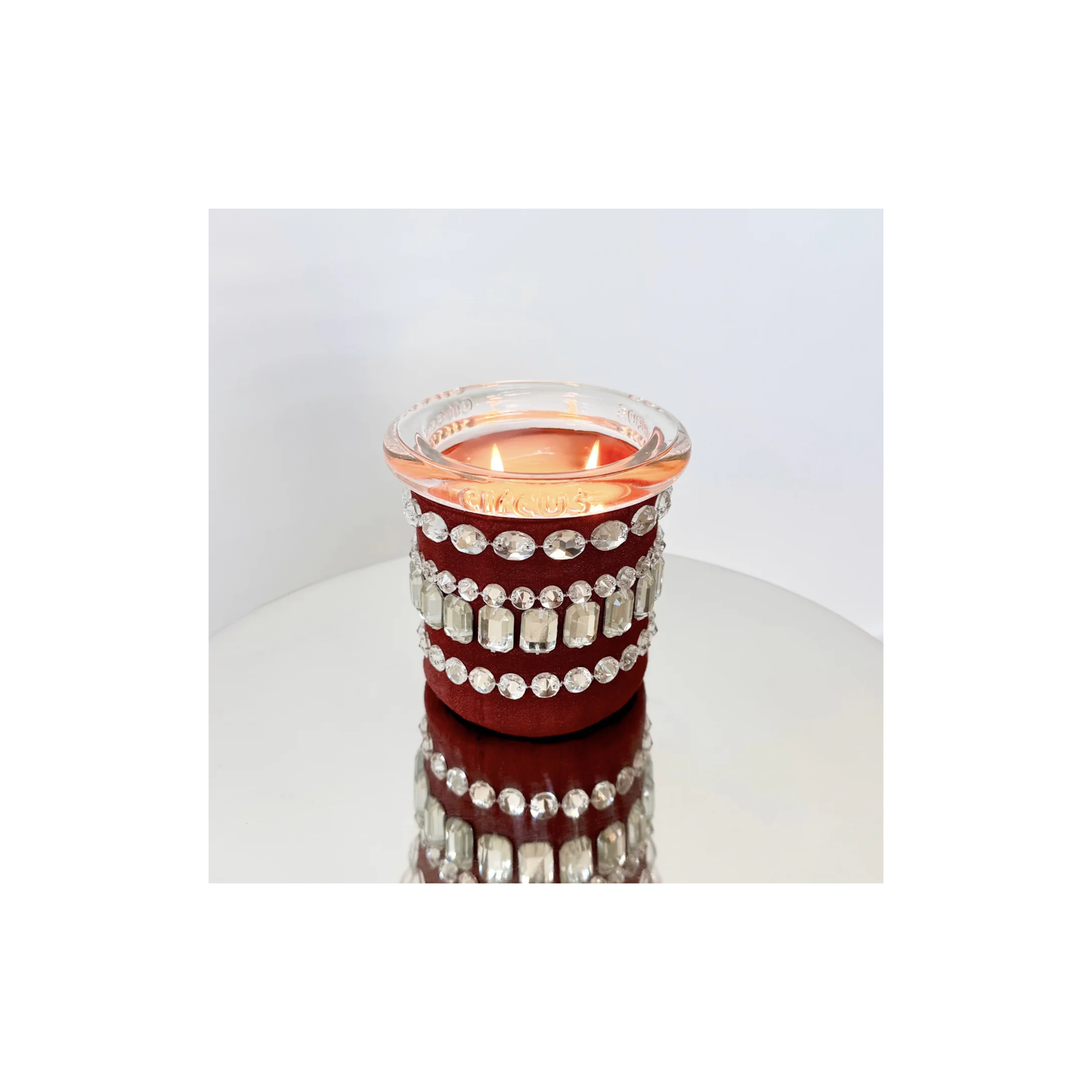 Crystal Fetish Burgundy Candle