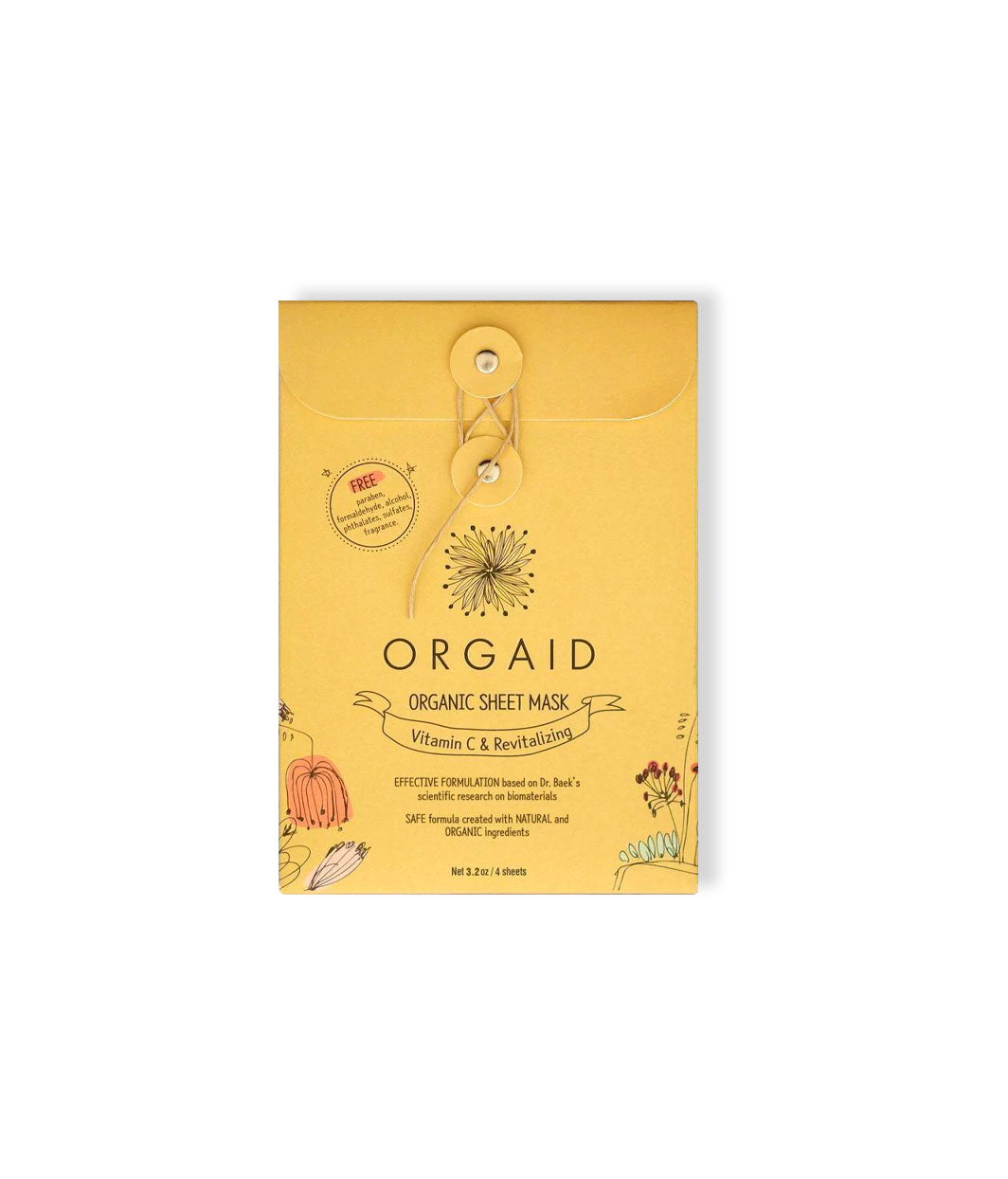 Vitamin C Revitalizing Organic Sheet Mask - LEMON LAINE - Masks - Orgaid